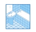 Bathroom Icon Royalty Free Stock Photo