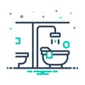 Mix icon for Bathroom, bagnio and lavatory
