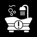 Bathroom icon. Bath with shower sign. Royalty Free Stock Photo
