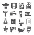 Bathroom icon set