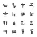 Bathroom icon set Royalty Free Stock Photo