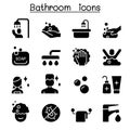 Bathroom icon set vector illustration Royalty Free Stock Photo