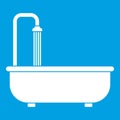 Bathroom icon white Royalty Free Stock Photo
