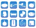 Bathroom icons Royalty Free Stock Photo