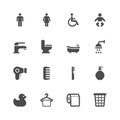 Bathroom icons Royalty Free Stock Photo