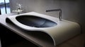 Bathroom interior detail with elegant trendy ultra modern design sink Royalty Free Stock Photo