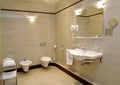 Bathroom interior in light tones Royalty Free Stock Photo