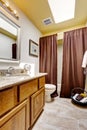 Bathroom interior with skylight Royalty Free Stock Photo