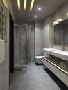 Bathroom interior in urban style