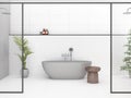 Stylish Restroom. Morden and Elegant Interior. Luxury Mockup