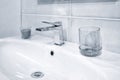 Bathroom interior with white sink and faucet Royalty Free Stock Photo