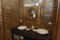 Bathroom in a jungle lodge, La Selva Amazon Ecolodge, Orellana Royalty Free Stock Photo