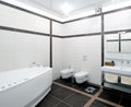 Bathroom in minimalism style Royalty Free Stock Photo