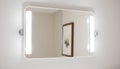 Bathroom mirror with lights, vanity mirror, home interior, modern Generative AI Royalty Free Stock Photo