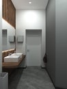 Bathroom modern loft style, 3D render Royalty Free Stock Photo