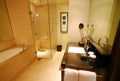 Bathroom of new luxury resort hotel Royalty Free Stock Photo