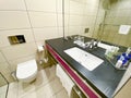 Bathroom of a  new 4 star luxury hotel Royalty Free Stock Photo