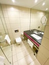 Bathroom of a  new 4 star luxury hotel Royalty Free Stock Photo