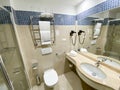 Bathroom of a new 4 star luxury hotel Royalty Free Stock Photo