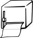 bathroom paper dispenser vector illustration