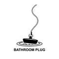 Bathroom plug icon. Bathtub plug icon isolated on background. Royalty Free Stock Photo