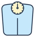 Bathroom scale, obesity scale Isolated Vector Icon That can be easily edited in any size or modified. Royalty Free Stock Photo