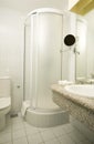 Bathroom shower toilet interior Ljubljana Slovenia Europe Royalty Free Stock Photo