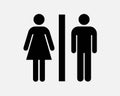 Bathroom Sign Icon Restroom Toilet Gender Boy Girl Man Woman Male Female Separate Public Washroom Sex Men Women Vector Symbol Royalty Free Stock Photo