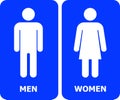 Bathroom signs illustration. Toilet signs for men and women