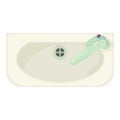 Bathroom sink icon, cartoon style Royalty Free Stock Photo