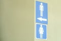 Bathroom symbol male female ,female white male blue