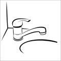 Bathroom taps sketch Royalty Free Stock Photo