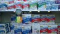 Bathroom tissue selling at supermarket Royalty Free Stock Photo