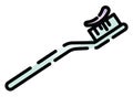 Bathroom toothbrush, icon Royalty Free Stock Photo