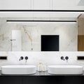 Bathroom with two oval washbasins Royalty Free Stock Photo