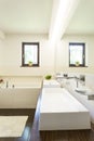 Bathroom with two wash basins Royalty Free Stock Photo