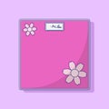 Bathroom Weight Scale Vector Icon Illustration with Outline for Design Element, Clip Art, Web, Landing page, Sticker, Banner. Flat Royalty Free Stock Photo