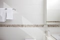 Bathroom White Tiles Background Royalty Free Stock Photo