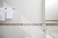 Bathroom White Tiles Background Royalty Free Stock Photo