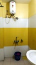 Bathroom in yellow color IND