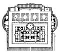 Baths of Caracalla, The ground plan, vintage engraving