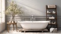 Bathtub Bathroom Accessories on white