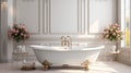 Bathtub Bathroom Accessories on white