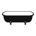 Bathtub black simple icon