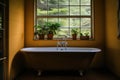 Bathtub house interior design bath vintage luxury white home decor bathroom tub modern room Royalty Free Stock Photo