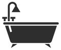 Bathtub icon. Bathroom symbol. Water hygiene sign