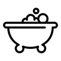 Bathtub icon, outline style Royalty Free Stock Photo