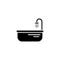 Bathtub icon trendy design template, symbol for web and mobile