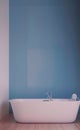 Bathtub in modern house, blue clean bathroom Royalty Free Stock Photo