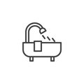 Bathtub outline icon